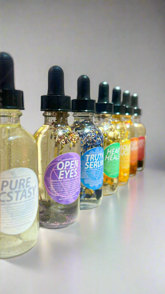 Essential Chakra Body Oils - 7 Different Blends
