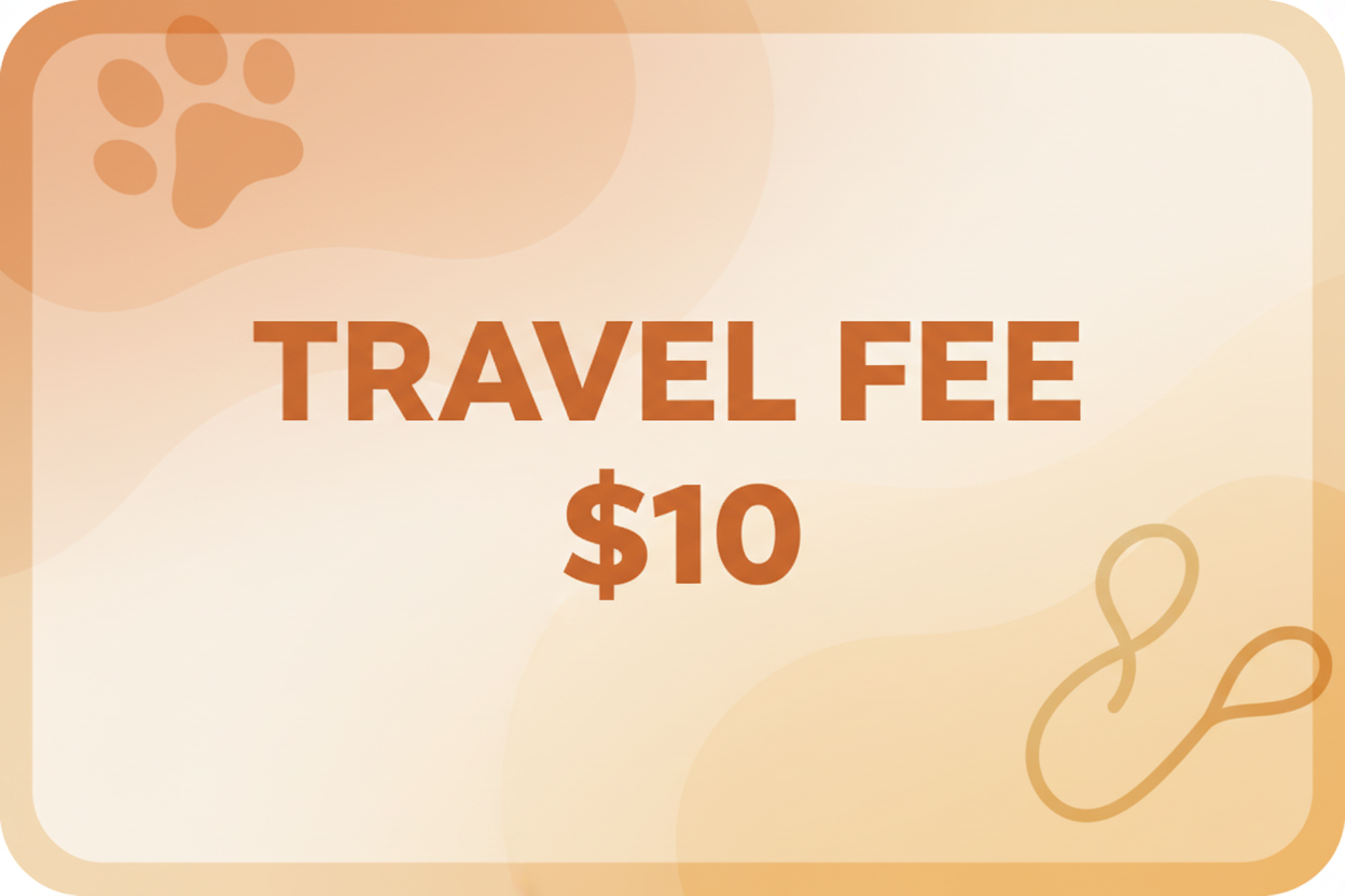 ok i love this lets just redo this with it saying travel fee $10 and nothing else